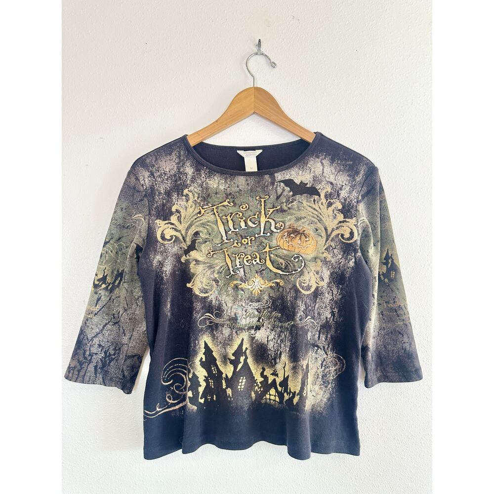 Y2K Halloween All Over Graphic Tee